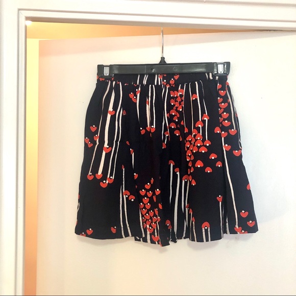 COOPERATIVE navy, white and red print mini skirt - Picture 2 of 6